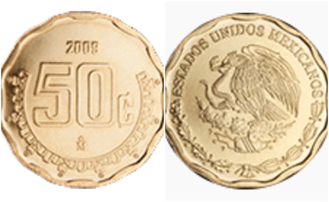 Piden casi $1 millón de pesos por moneda de 50 centavos con error de acuñación. Foto: Banxico