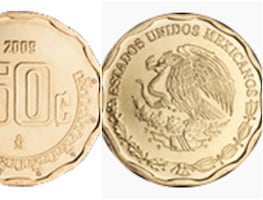 Piden casi $1 millón de pesos por moneda de 50 centavos con error de acuñación