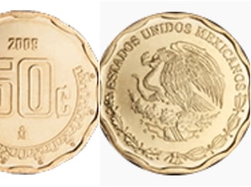Piden casi $1 millón de pesos por moneda de 50 centavos con error de acuñación