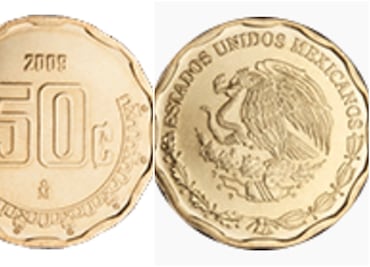 Piden casi $1 millón de pesos por moneda de 50 centavos con error de acuñación