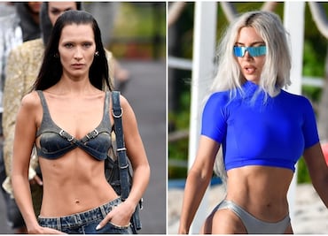 ¿Está de regreso la talla 00? Kim Kardashian y Bella Hadid encabezan la tendencia