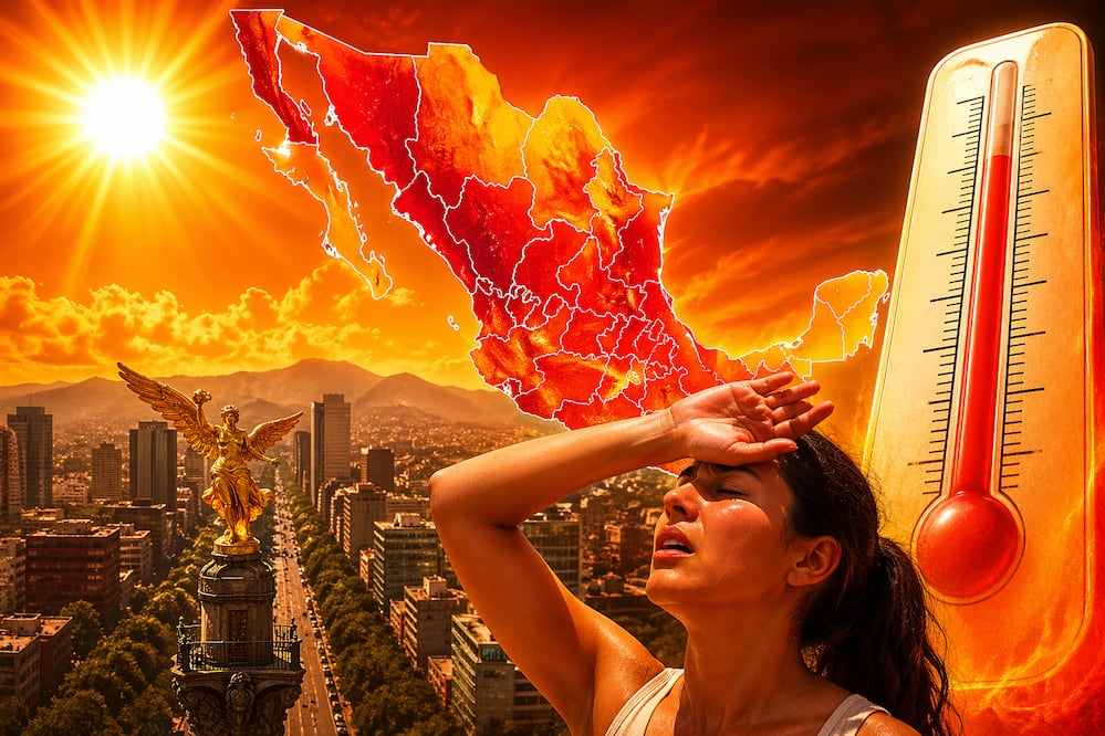 Alerta máxima: calor extremo golpeará a la CDMX y 17 estados. Foto IA