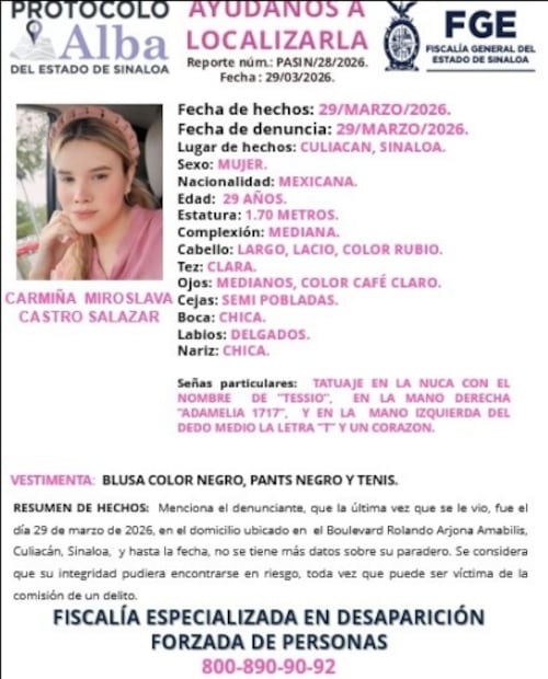 Foto: Fiscalía de Sinaloa / FB