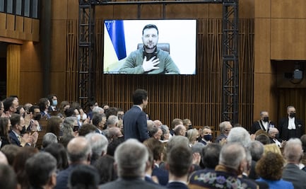 Con emotivo discurso ante el Parlamento canadiense, Zelenski urge apoyo
