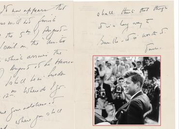 Revelan contenido de cartas que John F. Kennedy envió a su amante