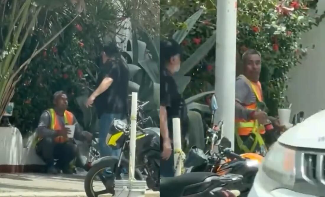 ¡Indignante! Estadounidense “corre” a trabajador mexicano que desayunaba en calles de Mazatlán  FOTO: Captura de Video