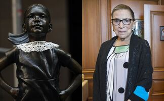 La 'Niña sin miedo' rinde homenaje a la jueza Ruth Bader Ginsburg