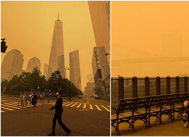 Imágenes apocalípticas en Nueva York por incendios en Canadá