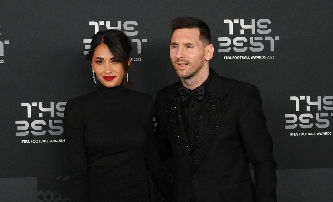 Antonela Roccuzzo y Messi /AFP