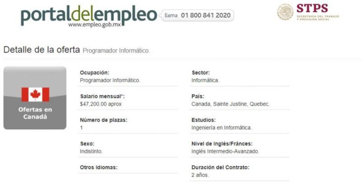 Solicitan ingeniero en Informática para trabajar en Canadá 