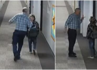Video. Captan a maestro golpeando a estudiante en pasillos de escuela
