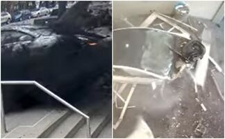 Video. Tesla sin frenos se estrella a toda velocidad con edificio en Ohio