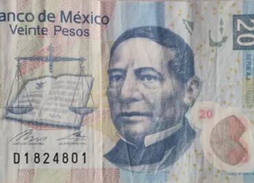 Piden hasta $7 millones de pesos por este billete de $20 de Benito Juárez