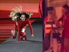 Captan a Belinda llorando tras su aparatosa caída en el desfile de L'Oréal en París. VIDEO