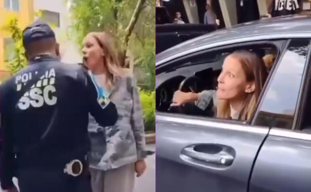 Apodan "Lady Racista" a mujer que agredió a policía de la CDMX por ponerle 'araña' a su auto de lujo. Foto: Tomada de X @c4jimenez