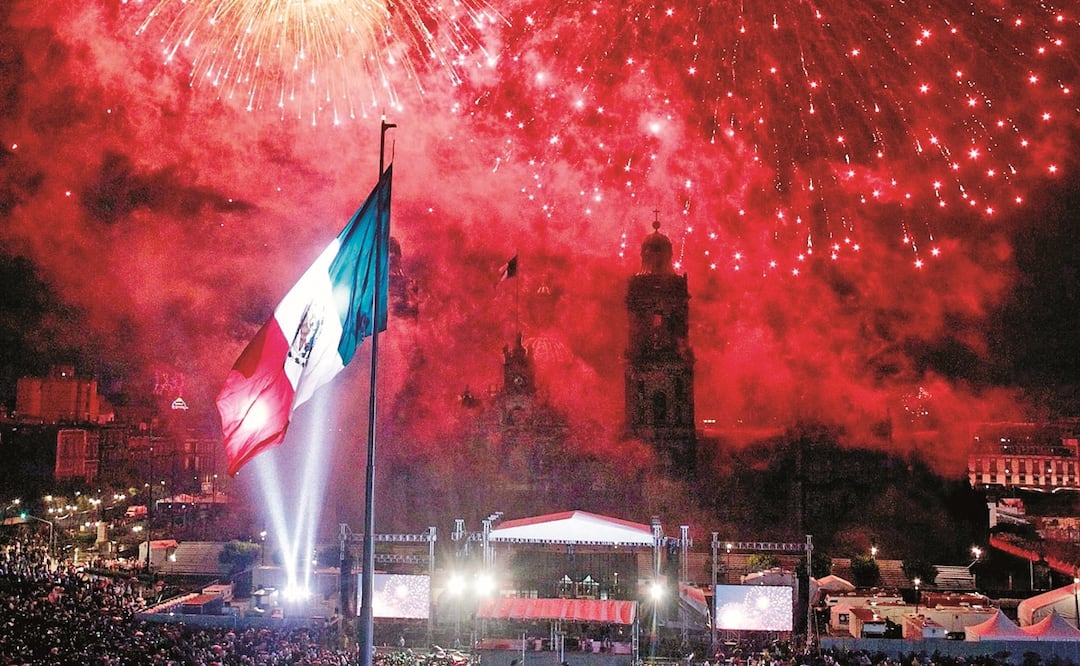 Grito de Independencia en el Zócalo de CDMX el 15 de septiembre. Foto: Archivo/El Universal