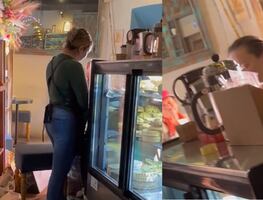 Extranjera 'explota' contra trabajadora mexicana por una confusión en la orden de su café. VIDEO