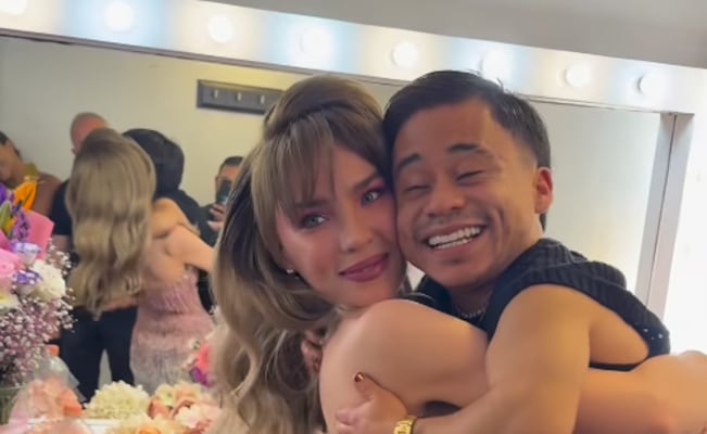 Belinda carga a Abelito y desata críticas en redes por “tratarlo como niño”. VIDEO