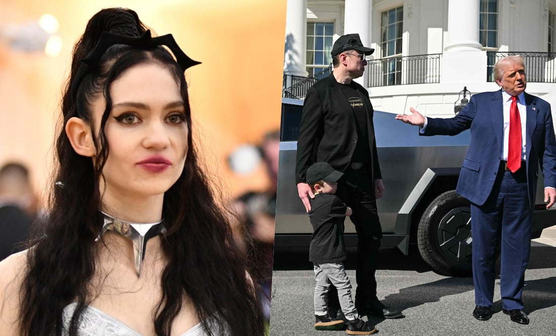 Grimes “ruega” a Elon Musk dejar de exhibir a su hijo en encuentros con Donald Trump. Foto: AP/AFP