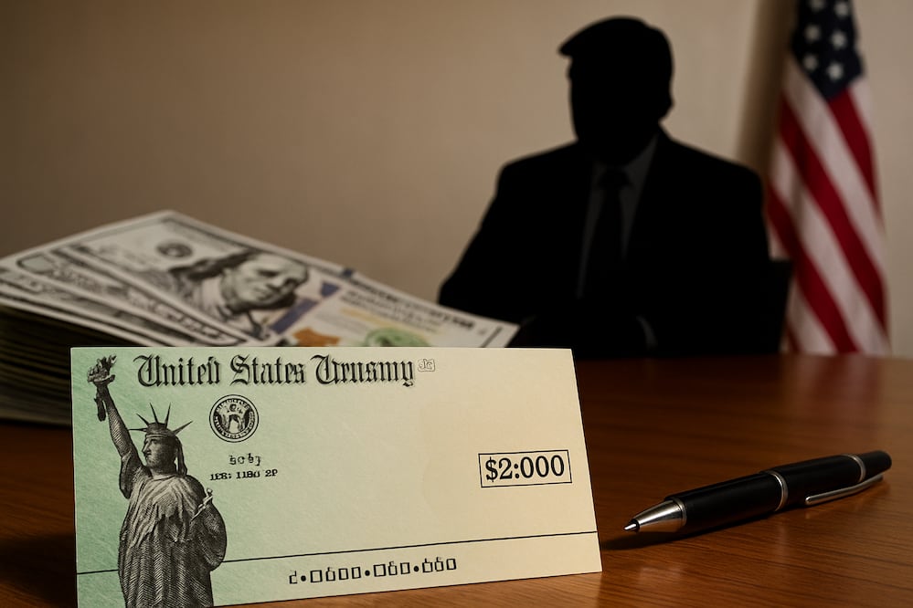 ¿Quiénes recibirían cheques de 2 mil dólares que promete Trump? Esto es lo que se sabe del plan. Foto IA