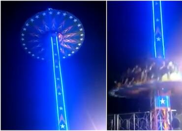 Video. Terror en parque; más de 10 heridos tras caer atracción desde 15 metros