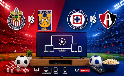 Chivas vs Tigres y Cruz Azul vs Atlas: dónde ver la doble jornada de partidos de IDA del Clausura 2026