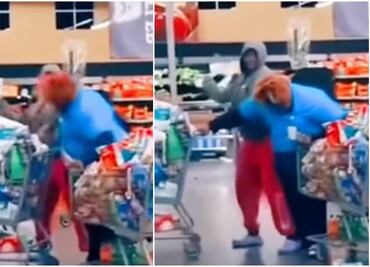 Empleada de Walmart es agredida por ladrones que intentaban sacar carritos de mercancía