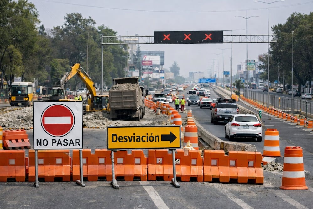 Confirmado: Inician cortes a la circulación en Periférico Norte por reconstrucción. Horarios y rutas alternas Foto: IA