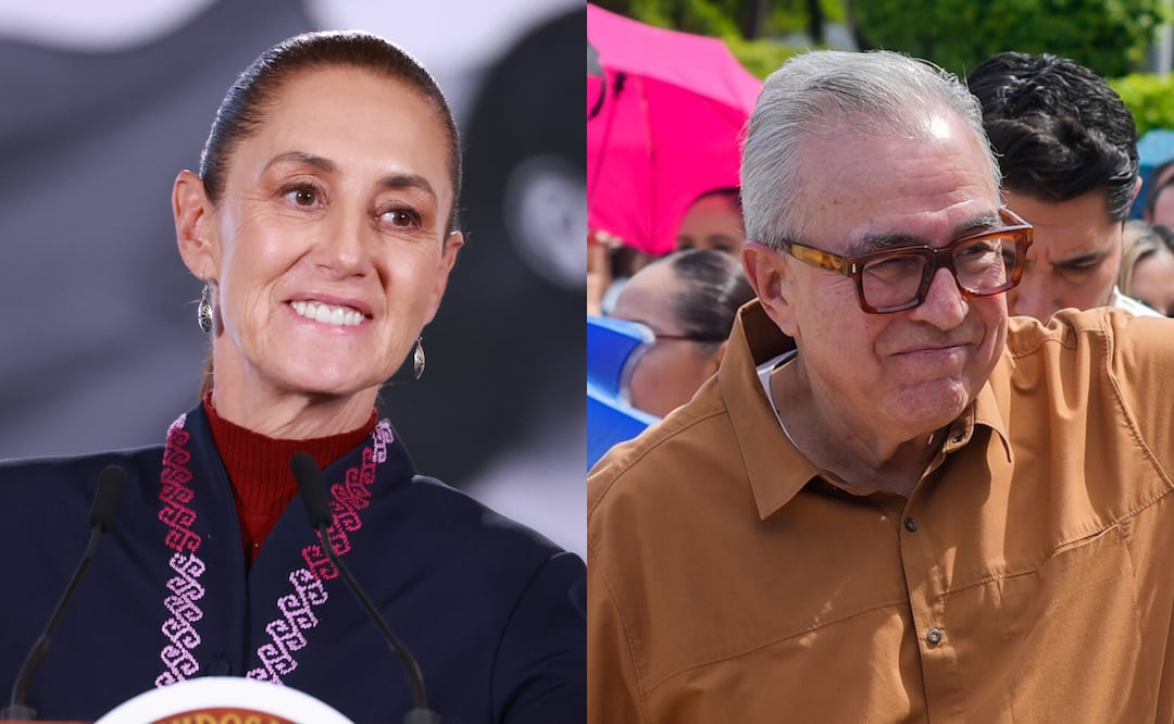 Claudia Sheinbaum celebra que Rubén Rocha Moya deje la gubernatura de Sinaloa tras polémica. Foto: EFE / AP