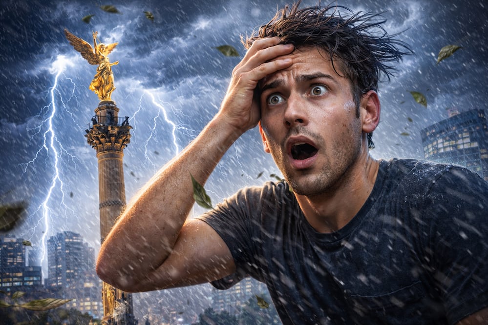 Alerta Amarilla en CDMX: lluvias fuertes, granizo y vientos de hasta 50 km/h hoy. Foto IA