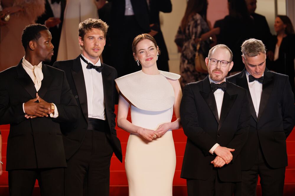 Cannes 2025: Eddington reúne a Pedro Pascal, Joaquin Phoenix y Emma Stone en la alfombra roja (Photo by Joel C Ryan/Invision/AP)