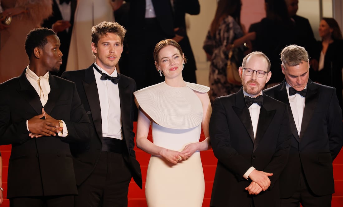 Cannes 2025: Eddington reúne a Pedro Pascal, Joaquin Phoenix y Emma Stone en la alfombra roja (Photo by Joel C Ryan/Invision/AP)