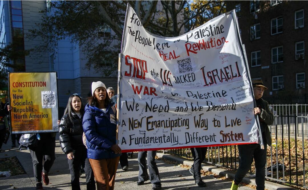 Ocupan las oficinas de varios senadores de EE.UU. para pedir un alto el fuego en Gaza. Foto EFE