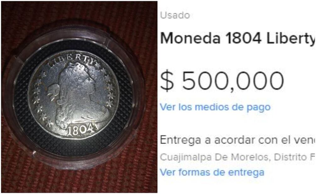 Moneda de 1804. Foto: Mercado Libre / Captura