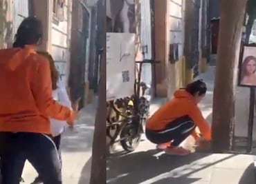 Venezolana prohíbe el paso de mexicanos por su negocio en Oaxaca; la apodan “Lady banquetas”. VIDEO