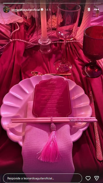 Menú de la fiesta de cumpleaños de Ángela Aguilar. Foto: Instagram @leonardoaguilaroficial