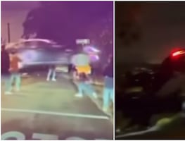 Video. Influencer ‘vuela en el aire’ un Tesla alquilado y lo destroza