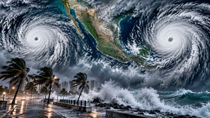 Isaías y Simón amenazan a México: estos estados tendrán lluvias torrenciales, fuertes vientos y oleaje en fin de semana