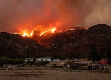 Video. Evacuan a miles por incendio forestal al este de Los Ángeles