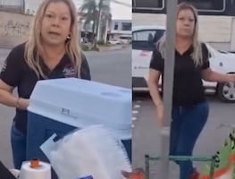 Surge “Lady Tamales”: Mujer destruye puesto ambulante y las redes enfurecen