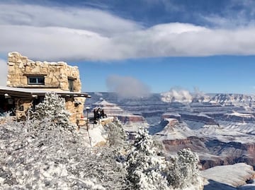 Las increíbles fotos del Gran Cañón cubierto de nieve