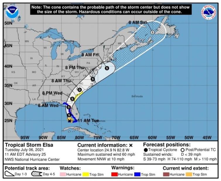 Florida se prepara para Elsa mientras sigue buscando víctimas de derrumbe