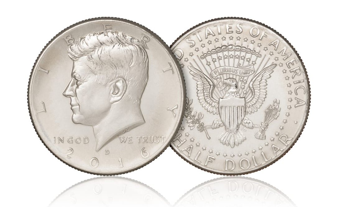 La moneda de $50 centavos en Estados Unidos y su valor en 2023. Foto: iStock / Kuzmik_A