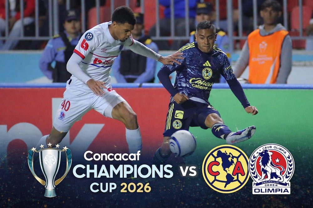 América vs Olimpia hoy: horario y donde ver EN VIVO partido de vuelta de la Concacaf Champions Cup 2026. Foto: EFE /IA