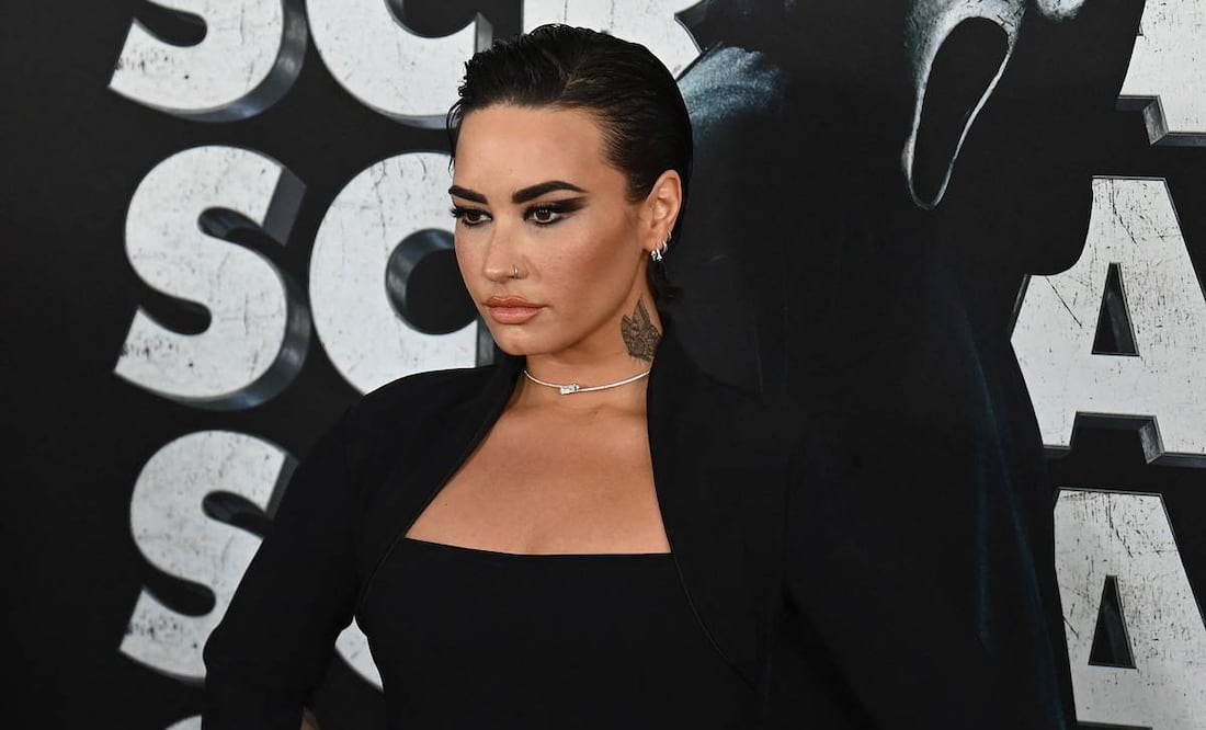 Demi Lovato en el AMC Lincoln Square en New York. Foto: AFP