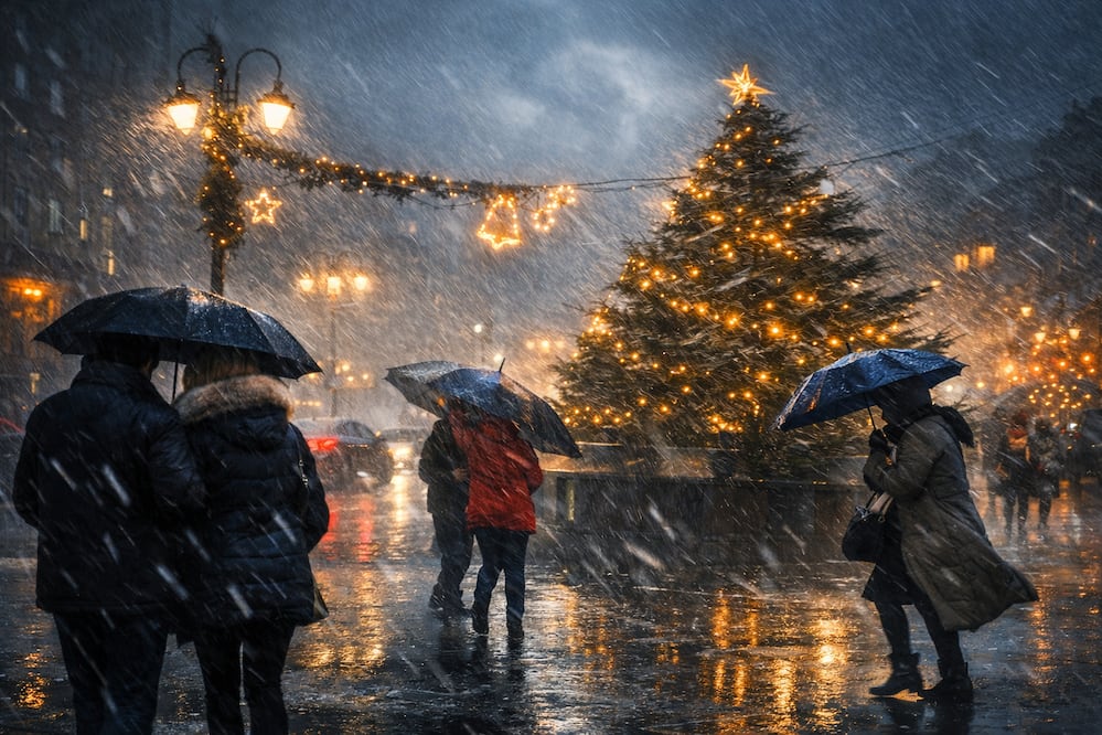 Clima en próximas 72 hrs: lluvias torrenciales y frío extremo azotarán a México. Foto IA