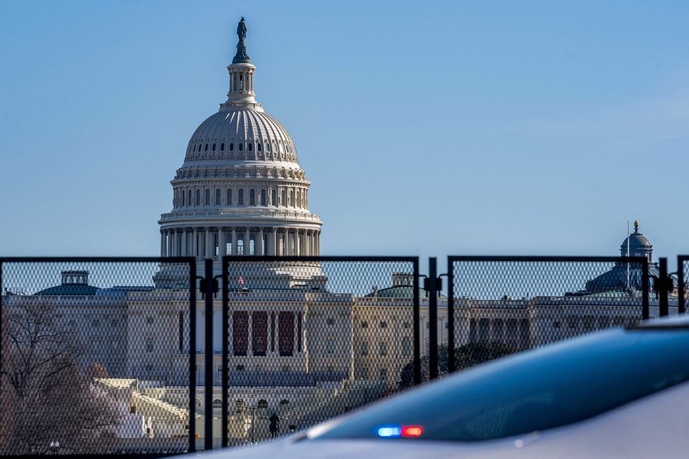 Washington DC refuerza la seguridad en el cuarto aniversario del asalto al Capitolio. Foto: AFP