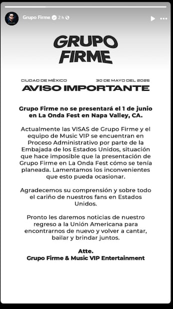 GRUPO FIRME FOTO: INSTAGRAM GRUPO FIRME