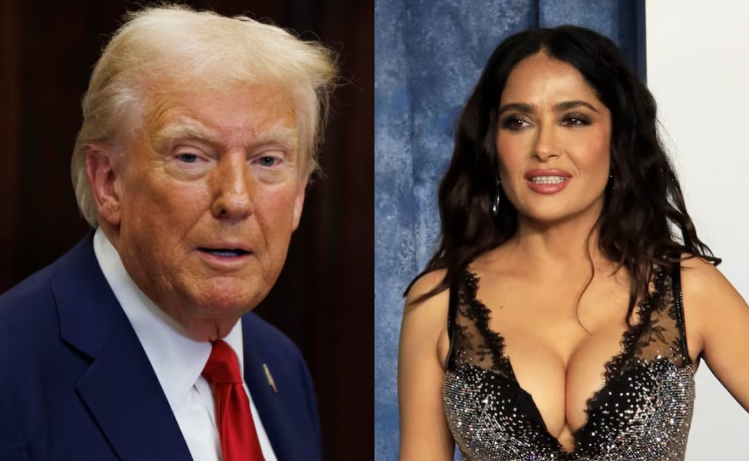 Donald Trump intentó conquistar a Salma Hayek y ella lo rechazó. ¿Pudo ser primera dama de Estados Unidos? Foto: EFE
