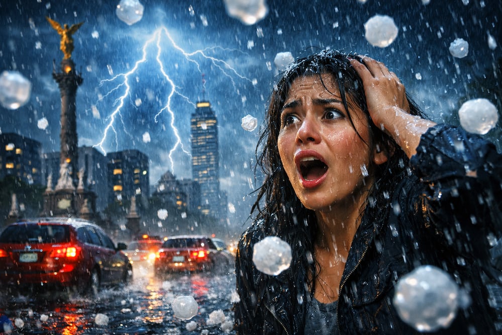 Clima en México HOY 9 de abril: lluvias con granizo y calor de hasta 45°C en estos estados. Foto IA